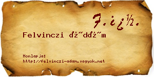 Felvinczi Ádám névjegykártya